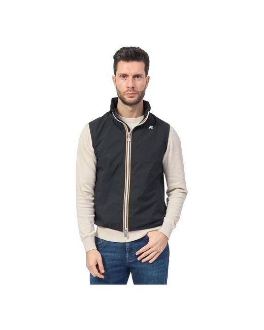 K-Way Jassen ,Zwart ,Polyester Zwarte Valen Jas in het Blue voor heren