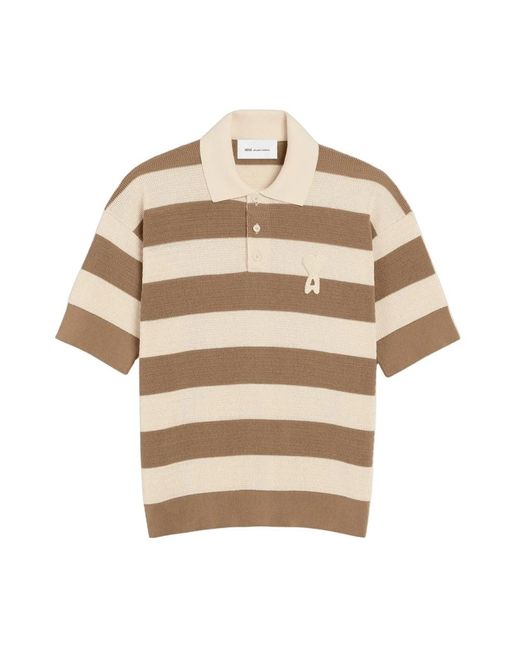AMI Natural Polo Shirts for men