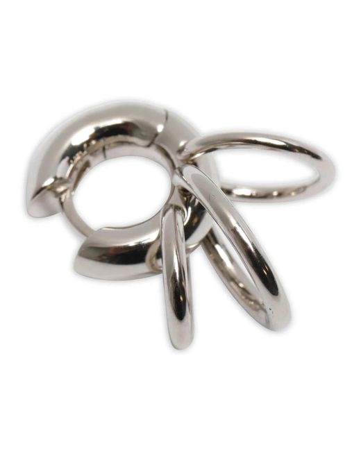 Panconesi Metallic Pierced Huggies
