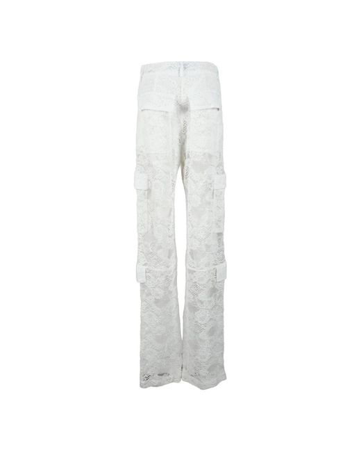 Trousers > straight trousers MSGM en coloris Gray