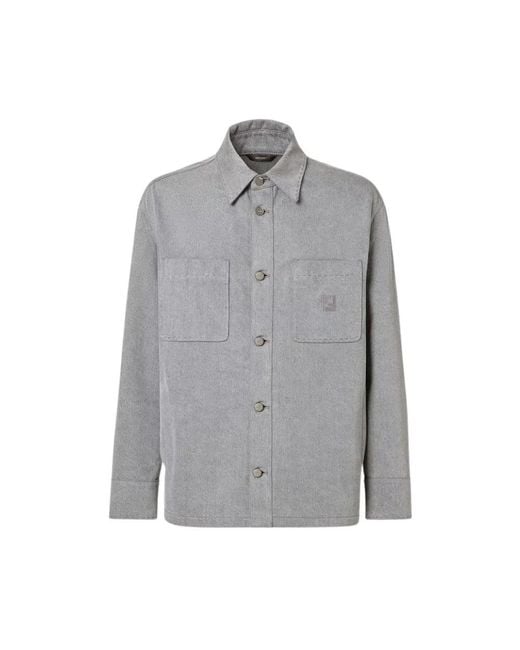 Fendi Gray Light Jackets for men