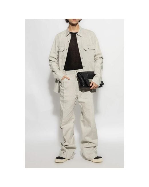 Casual Shirts di Rick Owens in White da Uomo