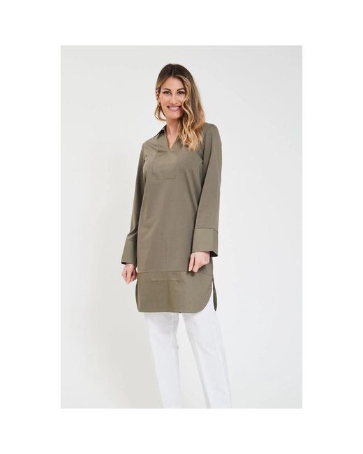 Alpha Studio Brown Hemd kleid