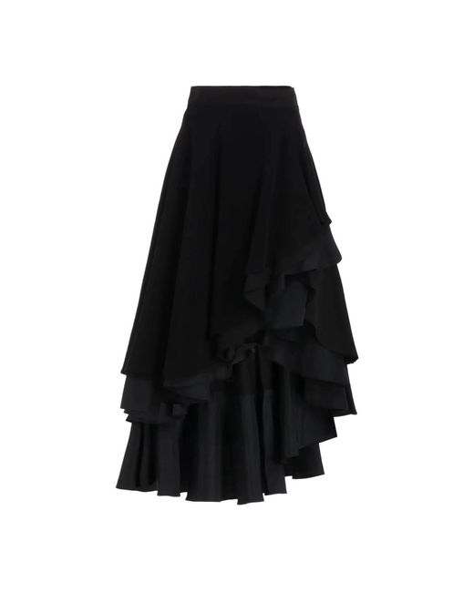 Midi Skirts Yohji Yamamoto de color Black
