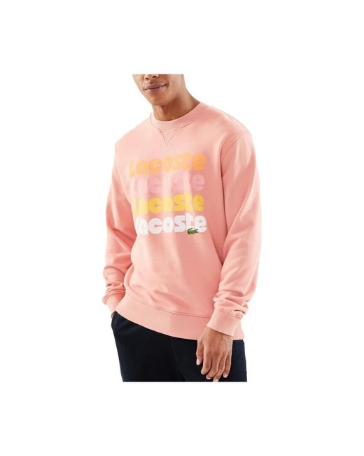 Lacoste Sweatshirt in Pink für Herren