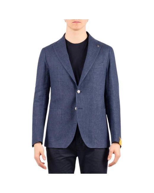 Tagliatore Single-Breasted Blazer in het Blue voor heren