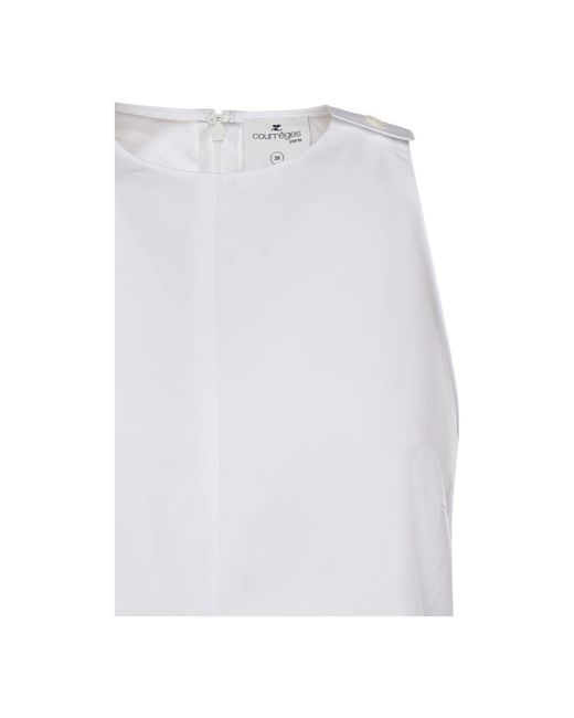 Courreges White Short Dresses