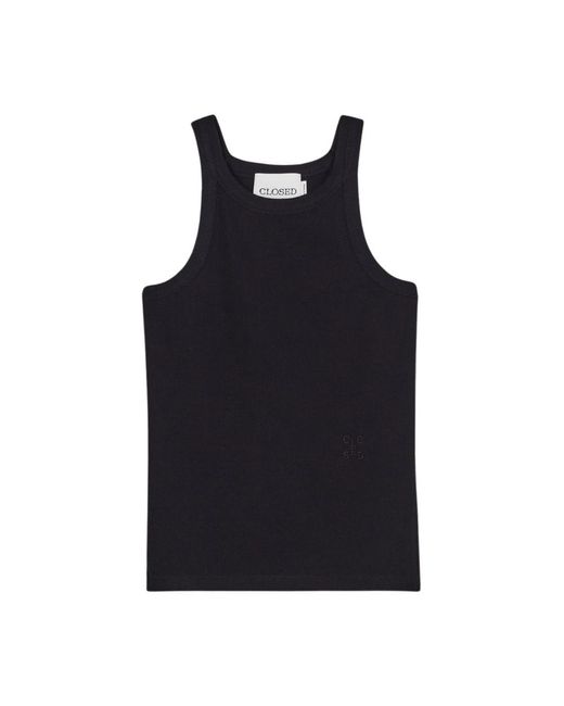 Camiseta sin mangas regular a rayas Closed de color Black