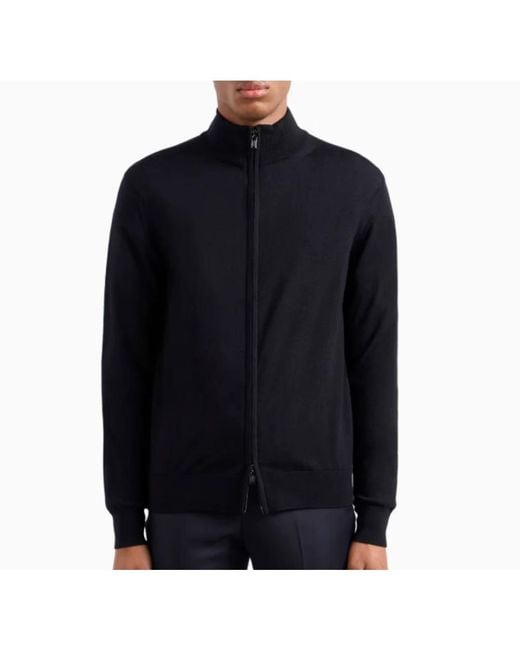 Emporio Armani Zip-Throughs in het Black voor heren