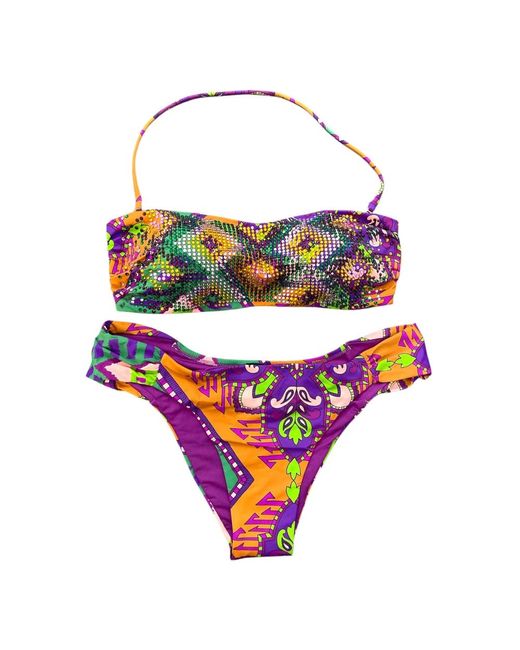 Miss Bikini Badmode ,Veelkleurig ,Strass Bandeau Bikini Italië in het Black