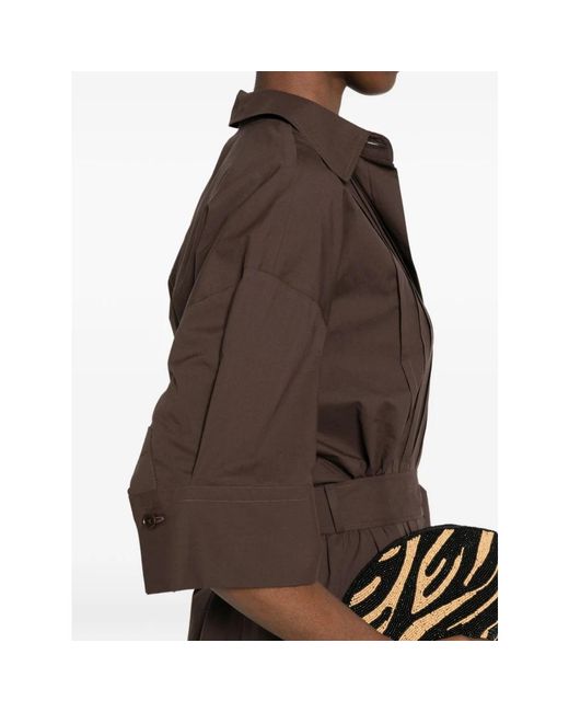 P.A.R.O.S.H. Brown Hemdbluse