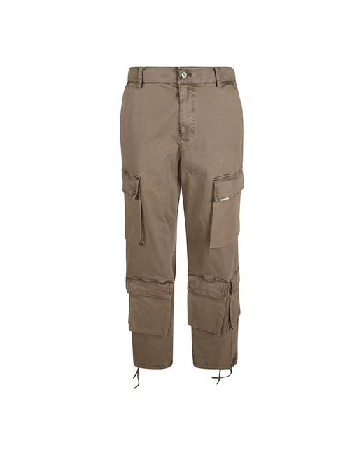 Represent Gray Straight Trousers for men