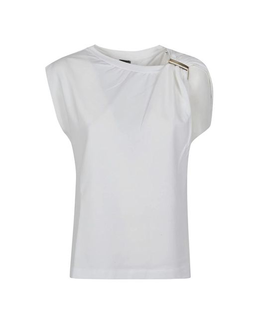 Pinko White Sleeveless Tops