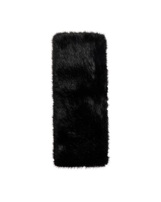Dolce & Gabbana Accessoires ,Zwart ,Polyester Faux Fur Muff in het Black