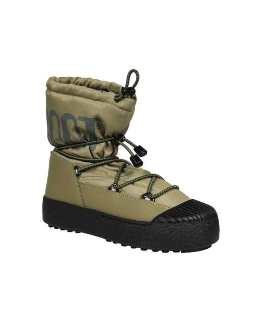 Moon Boot Schnürstiefeletten mit pvc-einsätzen in Green für Herren