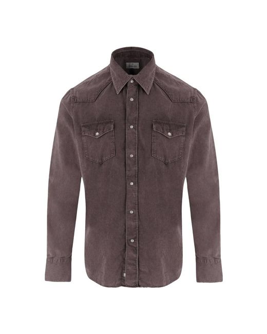 Alessandro Gherardi Brown Denim Shirts for men