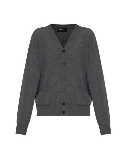 DSquared² Truien & Vesten ,Grijs ,Wol Wollen Vest in het Gray