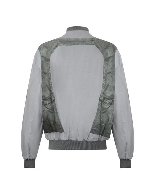 DIESEL Gray Bomber Jackets for men