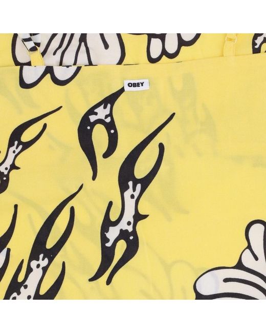 Obey Yellow Sleeveless Tops
