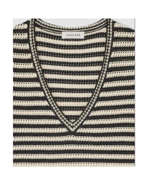 Anine Bing Black V-Neck Knitwear