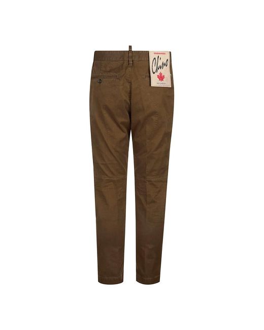DSquared² Broeken ,Groen ,Katoen Chino Broek in het Brown voor heren