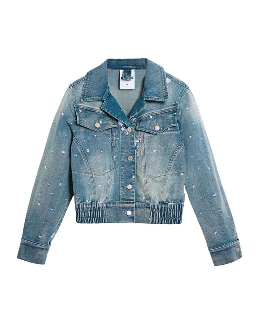 Desigual Jassen ,Blauw ,Katoen Chaq Pony Jacket in het Blue