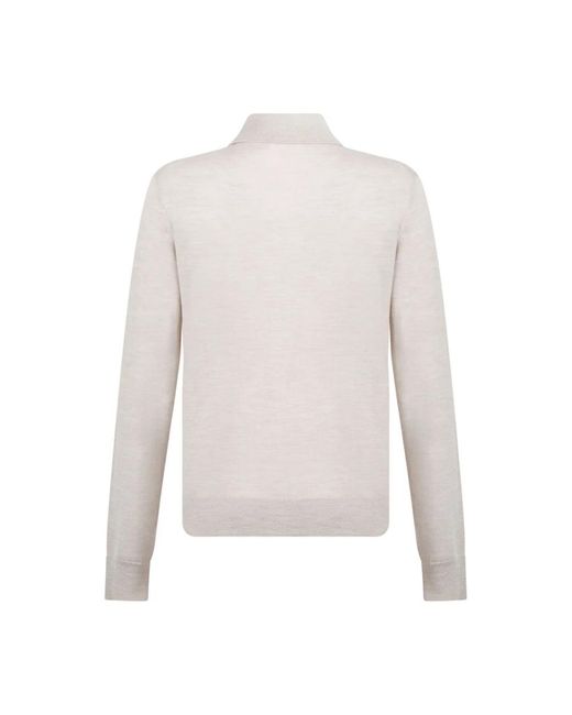 P.A.R.O.S.H. P.A.R.O..H. ,Truien & Vesten ,Ivoorwit Gebreid Overhemd Sweater in het White