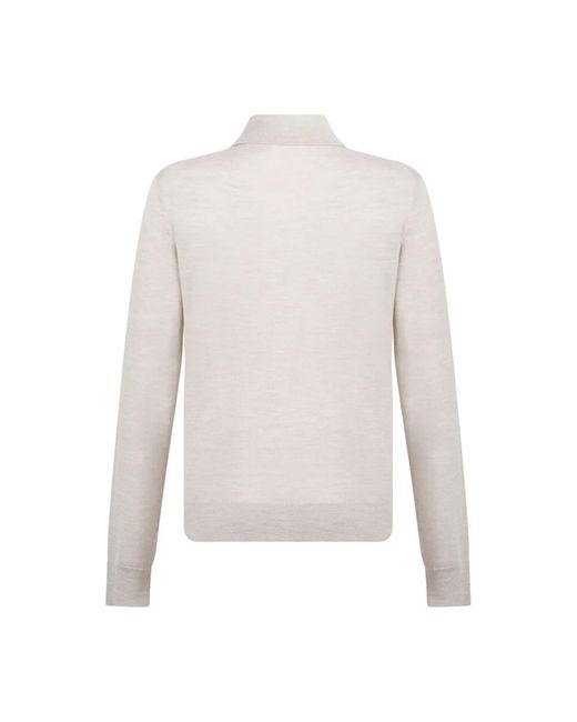 P.A.R.O.S.H. P.A.R.O..H. ,Truien & Vesten ,Ivoorwit Gebreid Overhemd Sweater in het White