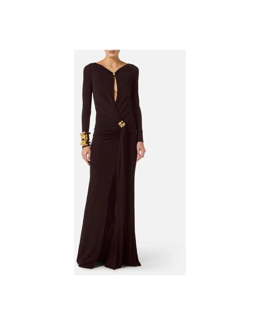 Elisabetta Franchi Purple Maxi Dresses
