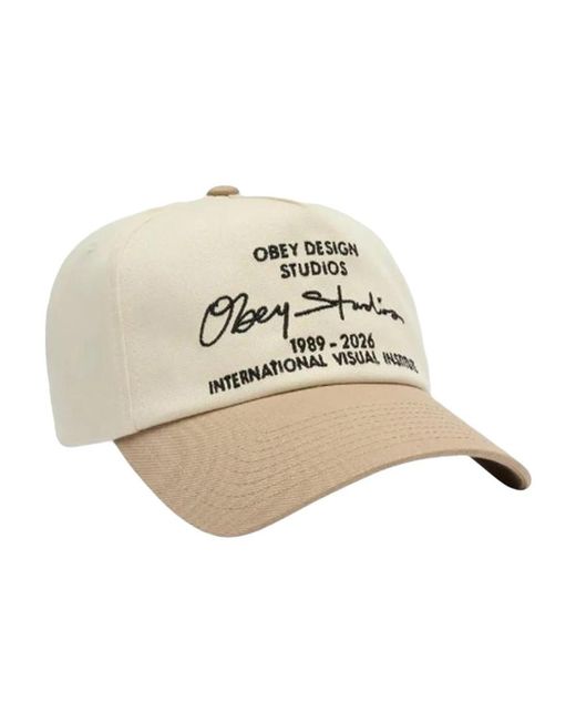 Obey Natural Design Studios 5 Panel Strapback