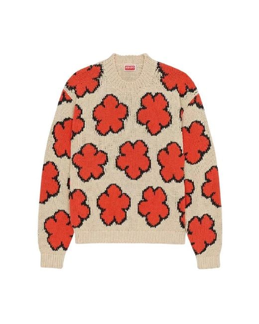 KENZO Red Round-Neck Knitwear