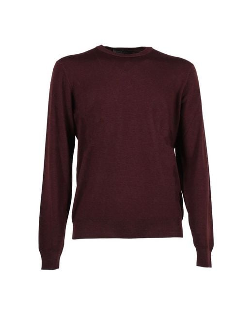 FILIPPO DE LAURENTIIS Purple Round-Neck Knitwear for men
