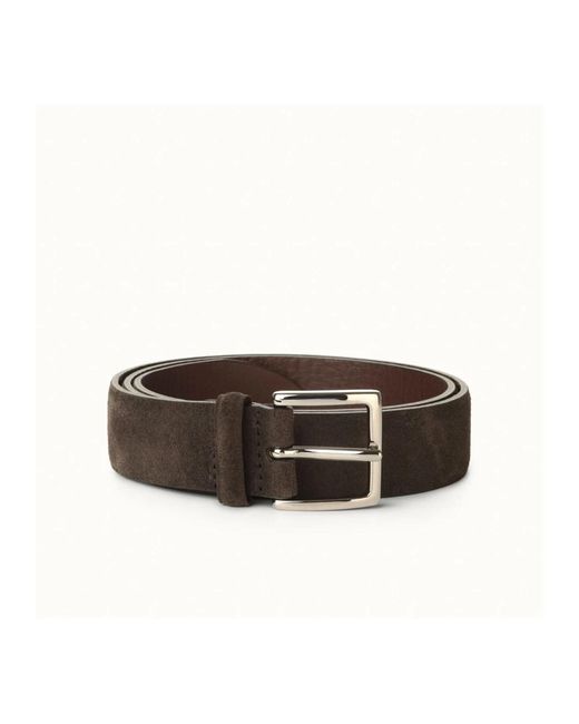 Orciani Accessoires ,Bruin ,Suède Suède Leren Riem in het Brown voor heren