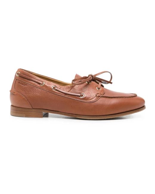 Bally Brown Boat Shoes