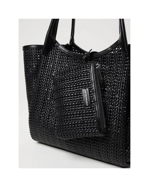 Emporio Armani Black Tote Bags
