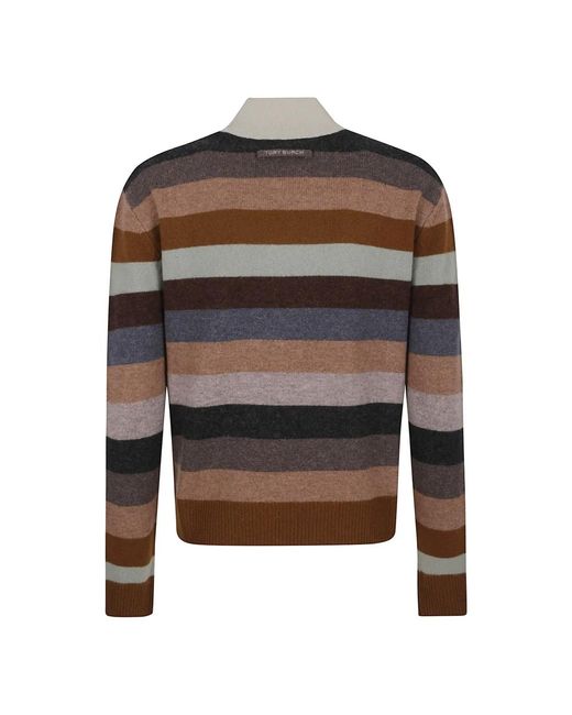 Tory Burch Multicolor Striped Wool-Cashmere Blend Sweater