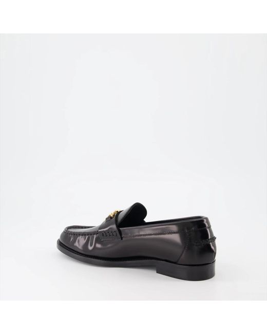 Versace White Medusa '95 slip-on loafers,medusa loafers,schwarze goldene abrasive lederschuhe