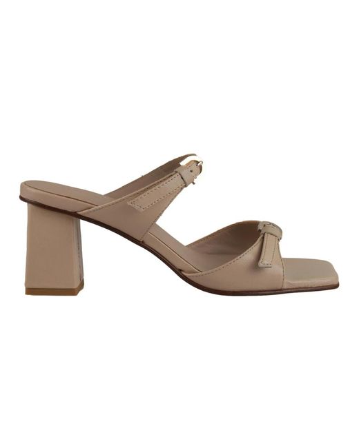 Heeled Mules di March23 in Brown