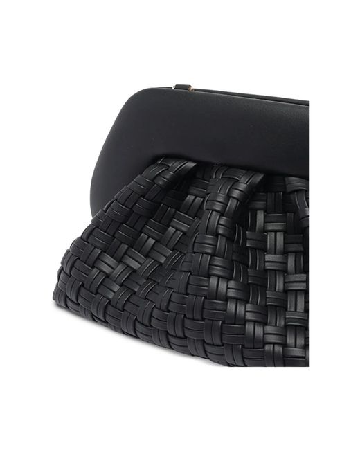 THEMOIRÈ Black Schwarze Gewebte Textur Magnetverschluss Tasche