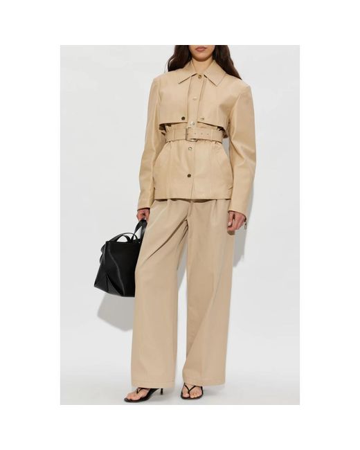 Leather Jackets Max Mara de color Natural
