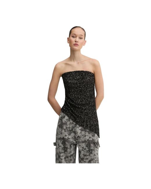 Aniye By Sequin Asymmetric Top in het Black