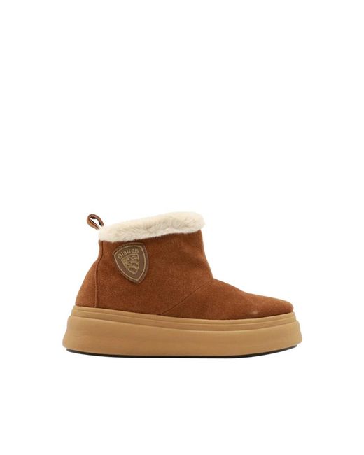 Blauer Schoenen ,Bruin ,Suède Suède Sneeuw Enkelboot in het Brown