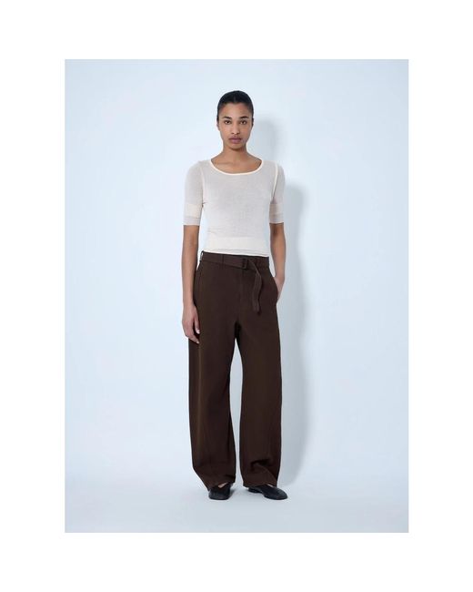 Lemaire Brown Wide Trousers
