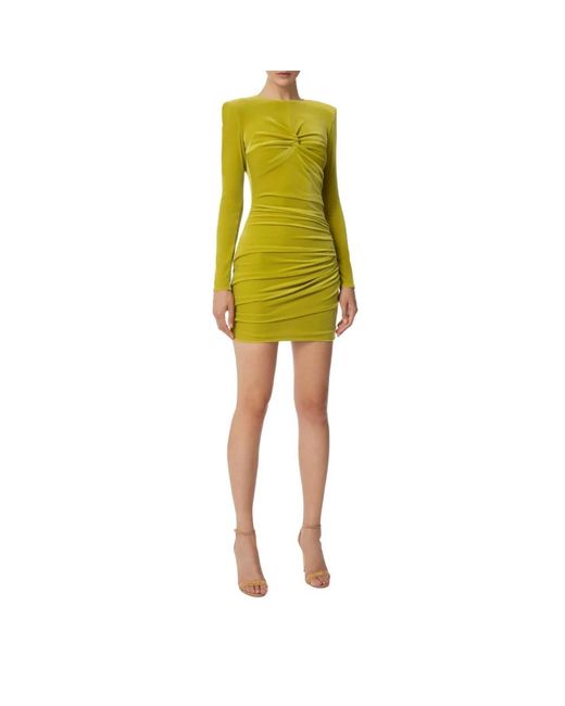Elisabetta Franchi Yellow Short Dresses