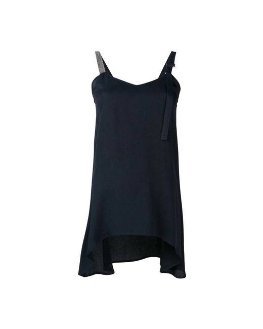 Fabiana Filippi Blue Sleeveless Tops