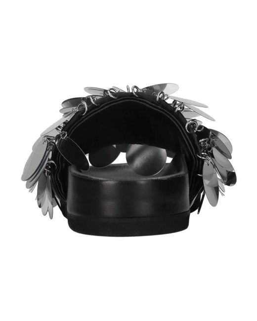 Rabanne Black Sliders
