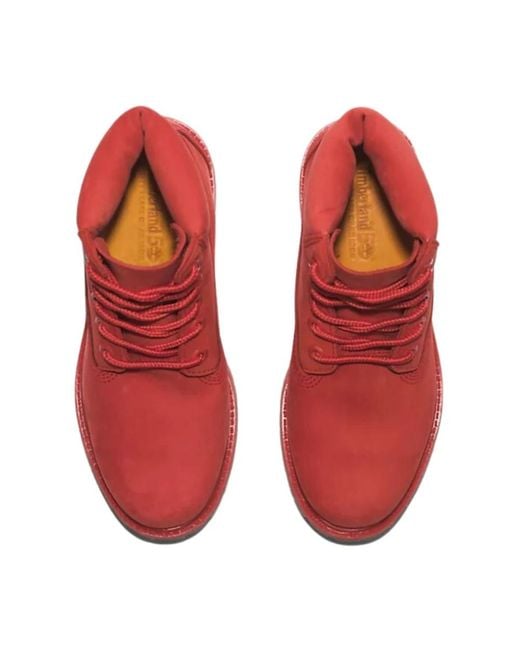 Timberland Lace-Up Laarzen in het Red