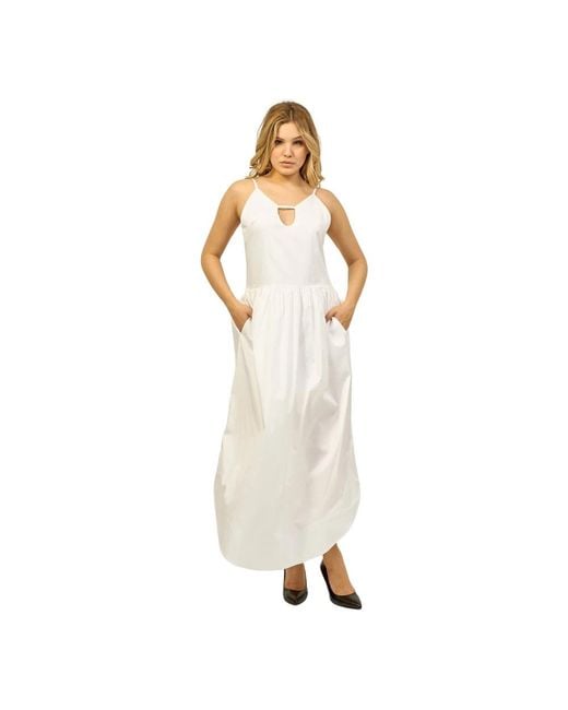 Jijil White Maxi Dresses