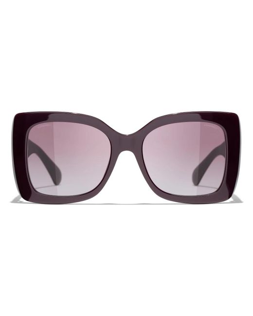 Chanel Brown Ikonoische sonnenbrille - sonderangebot
