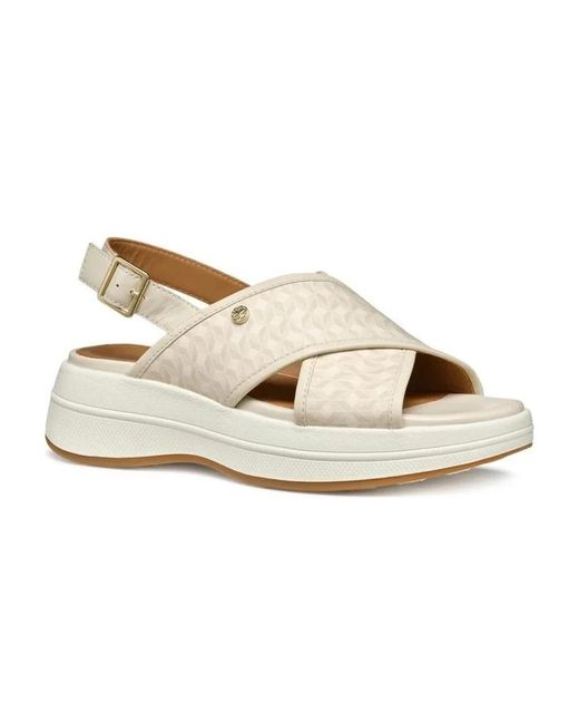 Geox White Wedges